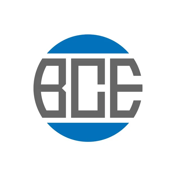 Bce Letter Logo Ontwerp Witte Achtergrond Bce Creatieve Initialen Cirkel — Stockvector