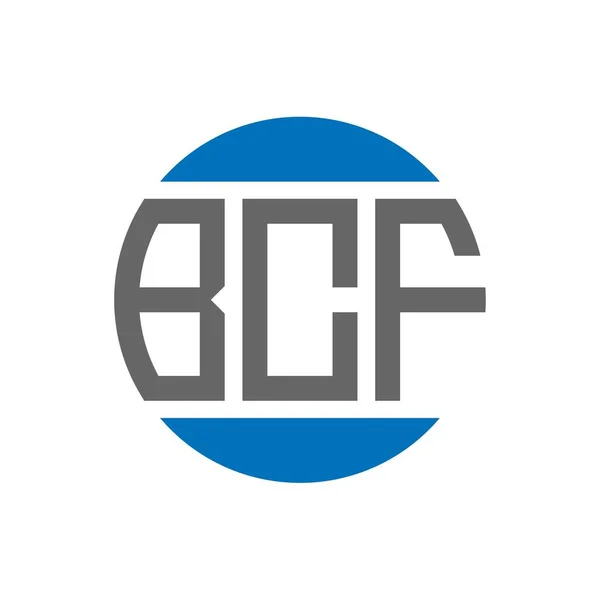 Beyaz Arka Planda Bcf Harf Logosu Tasarımı Bcf Yaratıcı Paraf — Stok Vektör