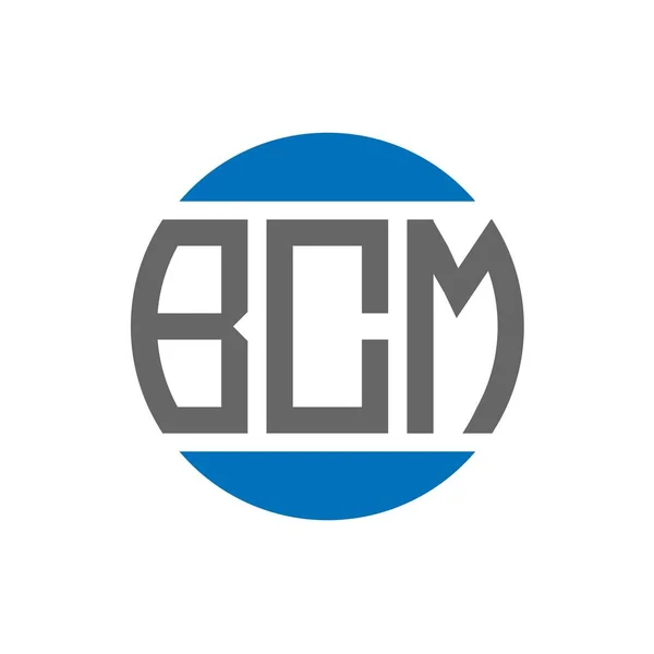 Bcm Brev Logotyp Design Vit Bakgrund Bcm Kreativa Initialer Cirkel — Stock vektor