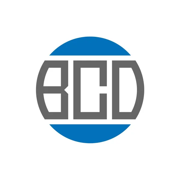 Design Písmene Bco Bílém Pozadí Bco Kreativní Iniciály Kruhové Logo — Stockový vektor