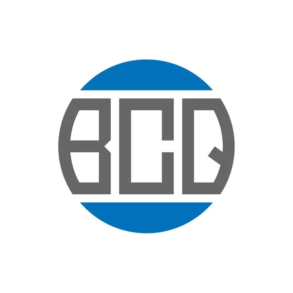 Logo Della Lettera Bcq Sfondo Bianco Bcq Iniziali Creative Cerchio — Vettoriale Stock