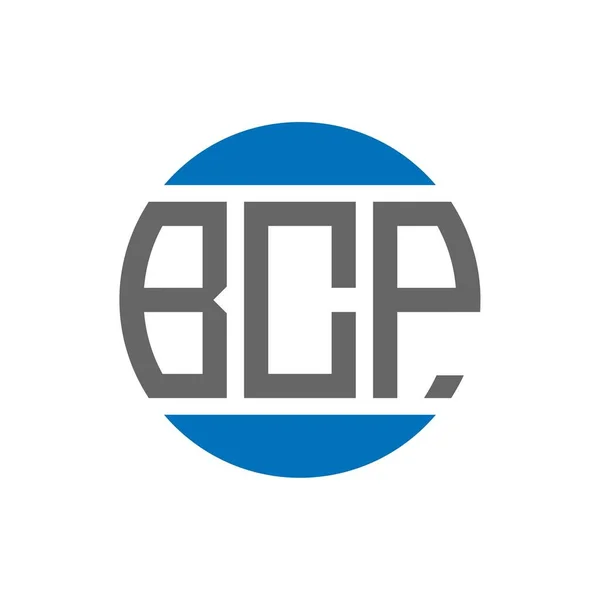 Σχεδιασμός Λογότυπου Γράμματος Bcp Λευκό Φόντο Δημιουργικά Αρχικά Bcp Κυκλικό — Διανυσματικό Αρχείο