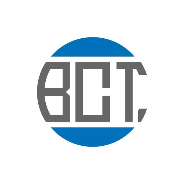 Bct Brev Logotyp Design Vit Bakgrund Bct Kreativa Initialer Cirkel — Stock vektor