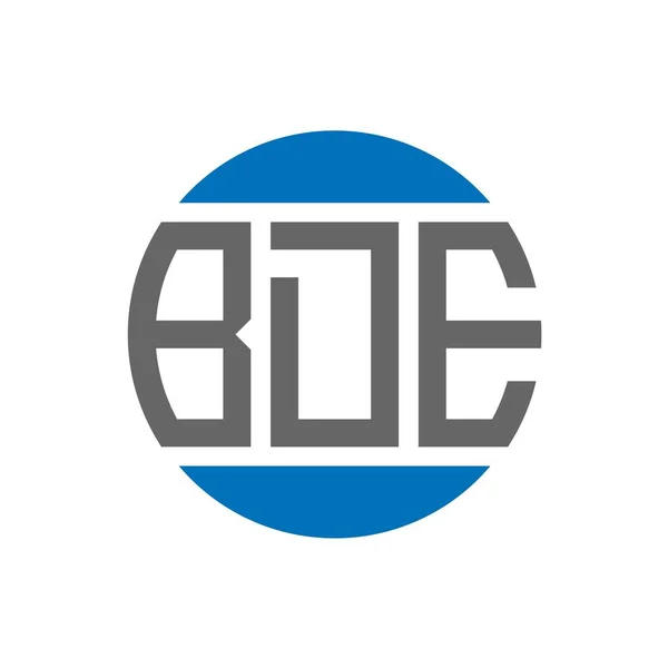 Bde Letter Logo Ontwerp Witte Achtergrond Bde Creatieve Initialen Cirkel — Stockvector