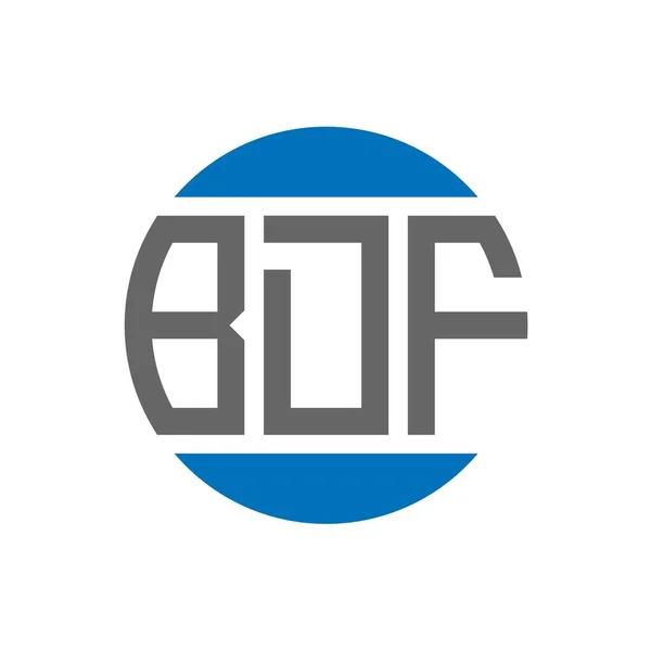 Projekt Logo Litery Bdf Białym Tle Kreatywne Inicjały Bdf Koło — Wektor stockowy