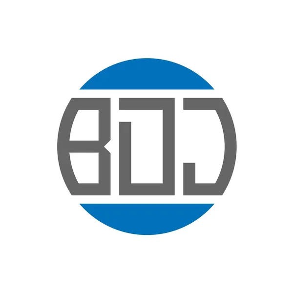 白を背景にBdj文字のロゴデザイン Bdjクリエイティブイニシャルサークルロゴコンセプト Bdj文字デザイン — ストックベクタ