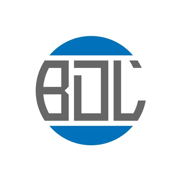 Bdl Lettera Logo Design Sfondo Bianco Bdl Creative Iniziali Cerchio — Vettoriale Stock