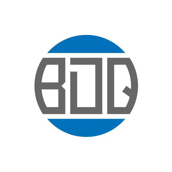 Дизайн Логотипа Bdq Белом Фоне Bdq Креативные Инициалы Кругом Логотип — стоковый вектор