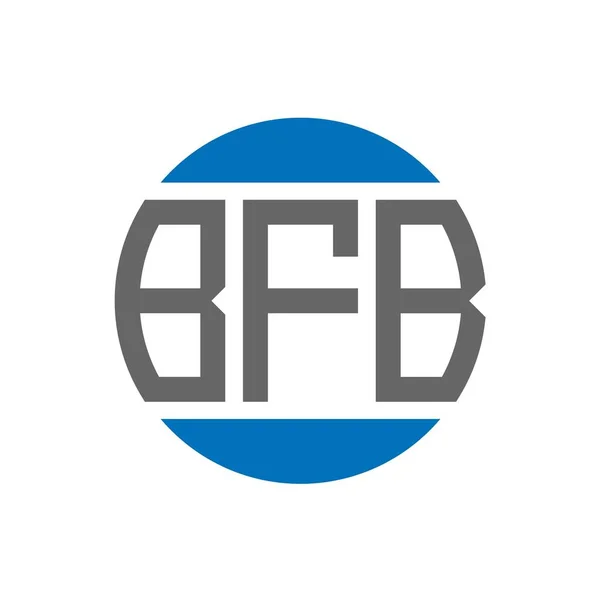 Bfb Bokstav Logotyp Design Vit Bakgrund Bfb Kreativa Initialer Cirkel — Stock vektor