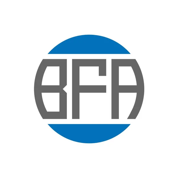 Bfa Bokstav Logotyp Design Vit Bakgrund Bfa Kreativa Initialer Cirkel — Stock vektor
