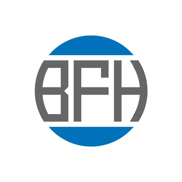 Bfh Bokstav Logotyp Design Vit Bakgrund Bfh Kreativa Initialer Cirkel — Stock vektor
