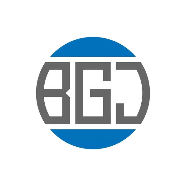 Beyaz Arka Planda Bgj Harf Logosu Tasarımı Bgj Yaratıcı Paraf — Stok Vektör
