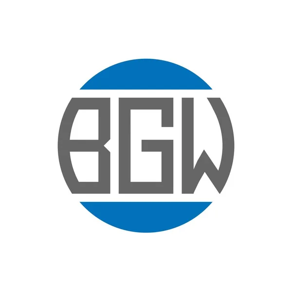Дизайн Логотипа Bgw Белом Фоне Bgw Creative Initials Circle Logo — стоковый вектор