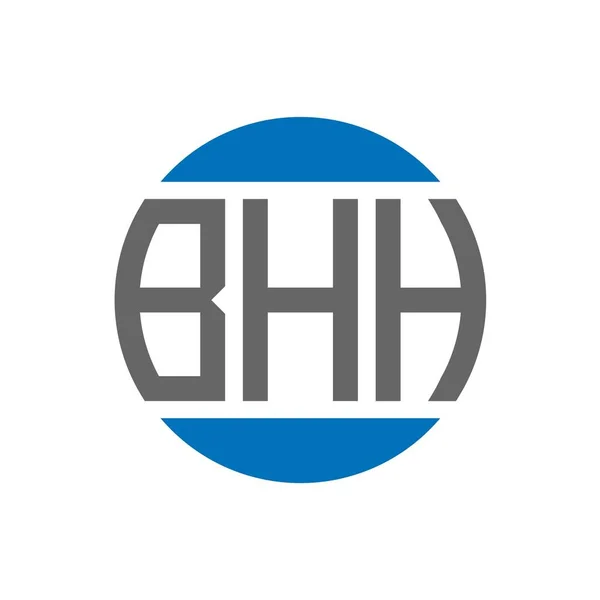 Design Písmene Bhh Bílém Pozadí Bhh Kreativní Iniciály Kruhové Logo — Stockový vektor