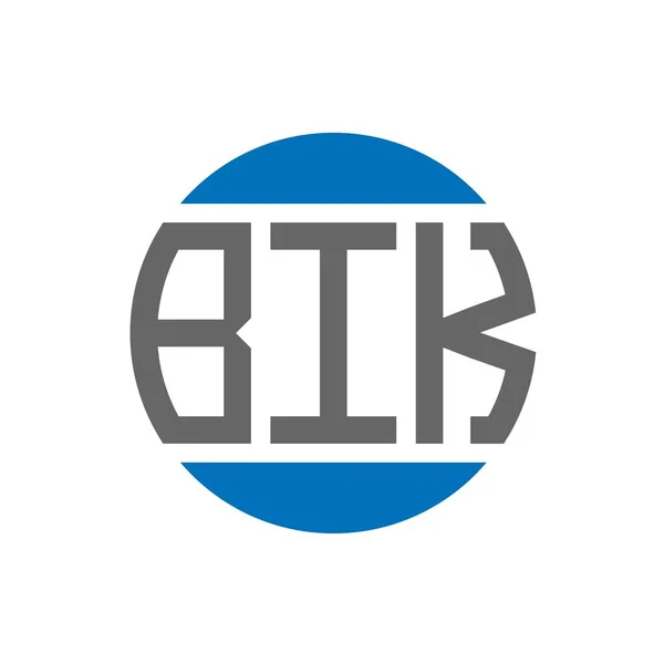 Projekt Logo Litery Bik Białym Tle Bik Twórcze Inicjały Koło — Wektor stockowy