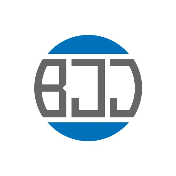 Bjj Letter Logo Design White Background Bjj Creative Initials Circle — Stock Vector