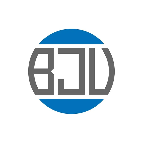 白い背景にBjvの手紙のロゴデザイン Bjvクリエイティブイニシャルサークルロゴコンセプト Bjv手紙デザイン — ストックベクタ