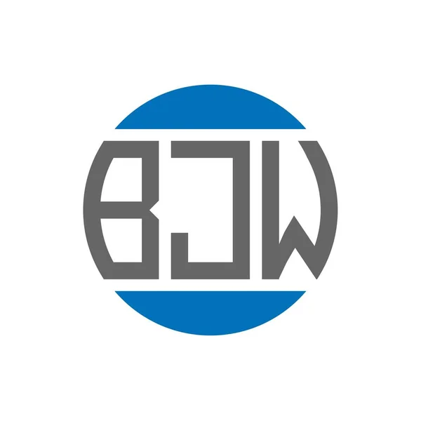 Дизайн Логотипа Bjw Белом Фоне Концепция Логотипа Инициалами Bjw Дизайн — стоковый вектор