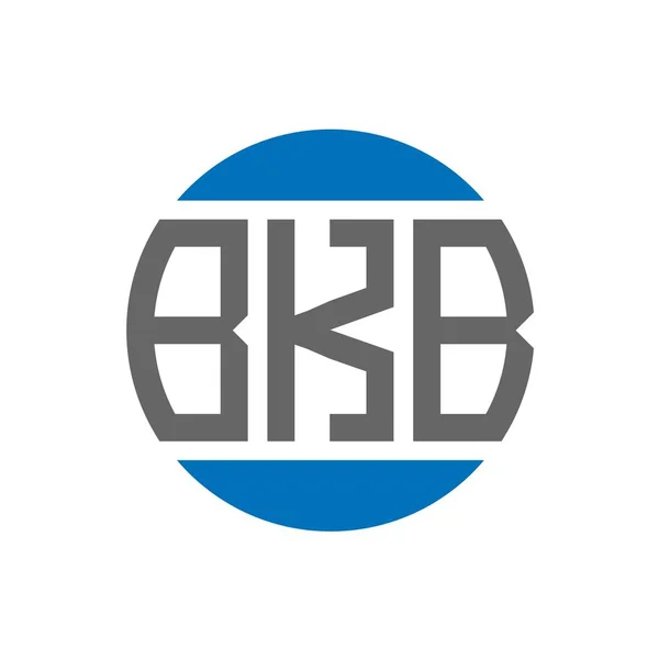 Beyaz Arkaplanda Bkb Harfi Logo Tasarımı Bkb Yaratıcı Paraf Dairesi — Stok Vektör