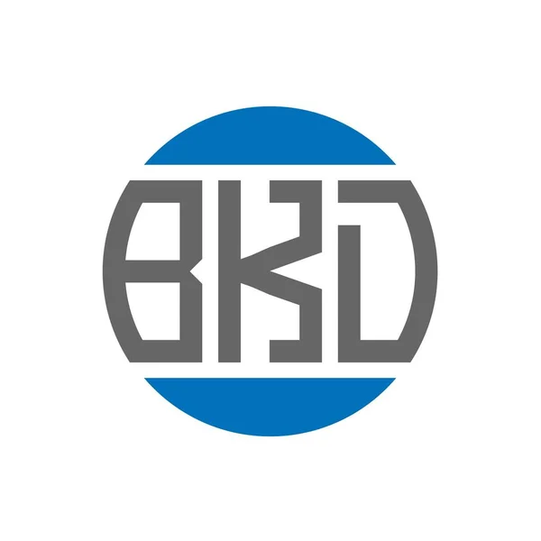 Projekt Logo Litery Bkd Białym Tle Kreatywne Inicjały Bkd Koło — Wektor stockowy