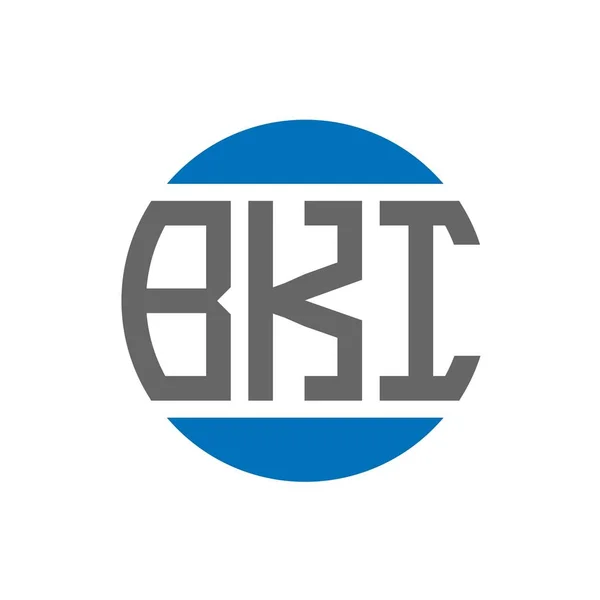 Projekt Logo Litery Bki Białym Tle Bki Twórcze Inicjały Koło — Wektor stockowy