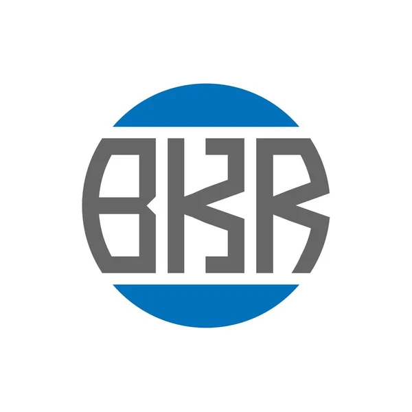 Projekt Logo Litery Bkr Białym Tle Kreatywne Inicjały Bkr Koło — Wektor stockowy