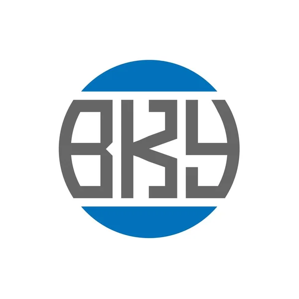 Projekt Logo Litery Bky Białym Tle Kreatywne Inicjały Bky Koło — Wektor stockowy