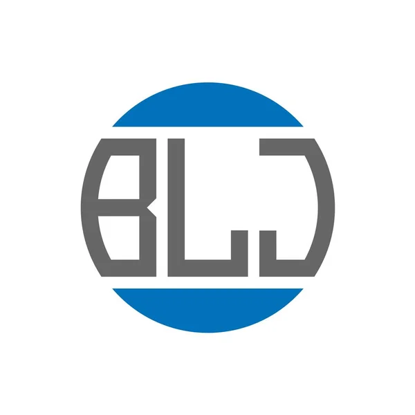 Design Písmene Blj Bílém Pozadí Blj Kreativní Iniciály Kruhové Logo — Stockový vektor