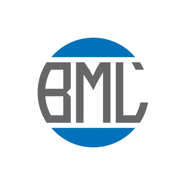 Design Písmene Bml Bílém Pozadí Bml Kreativní Iniciály Kruhové Logo — Stockový vektor