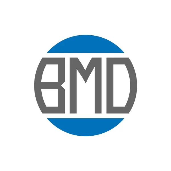 Σχεδιασμός Λογότυπου Γράμματος Bmo Λευκό Φόντο Δημιουργικά Αρχικά Bmo Κυκλικό — Διανυσματικό Αρχείο