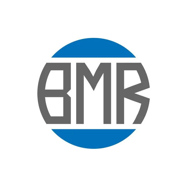 Bmr Písmeno Logo Design Bílém Pozadí Bmr Kreativní Iniciály Kruhové — Stockový vektor