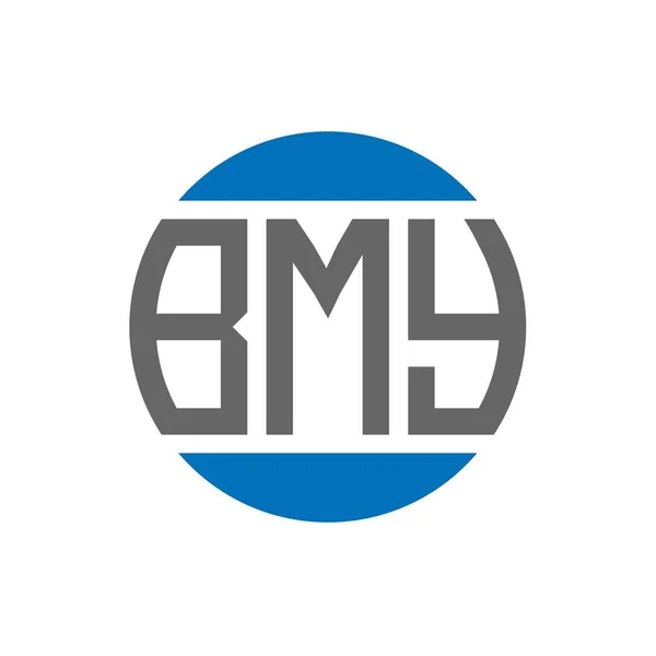 Bmy Písmeno Logo Design Bílém Pozadí Bmy Kreativní Iniciály Kruhové — Stockový vektor