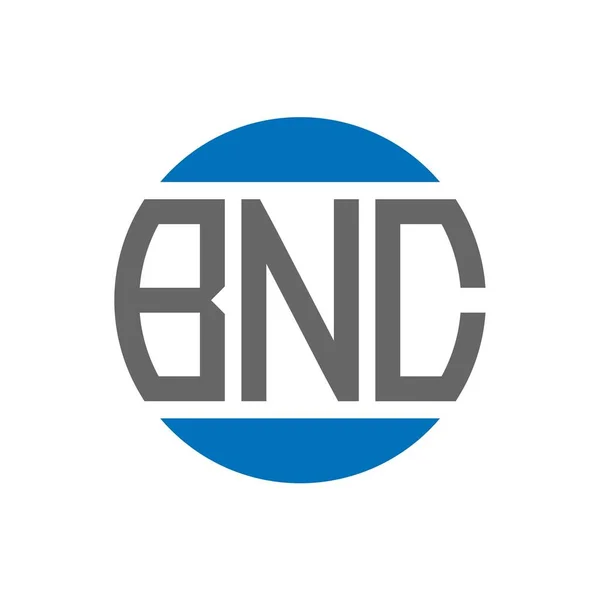 Bnc Brev Logotyp Design Vit Bakgrund Bnc Kreativa Initialer Cirkel — Stock vektor