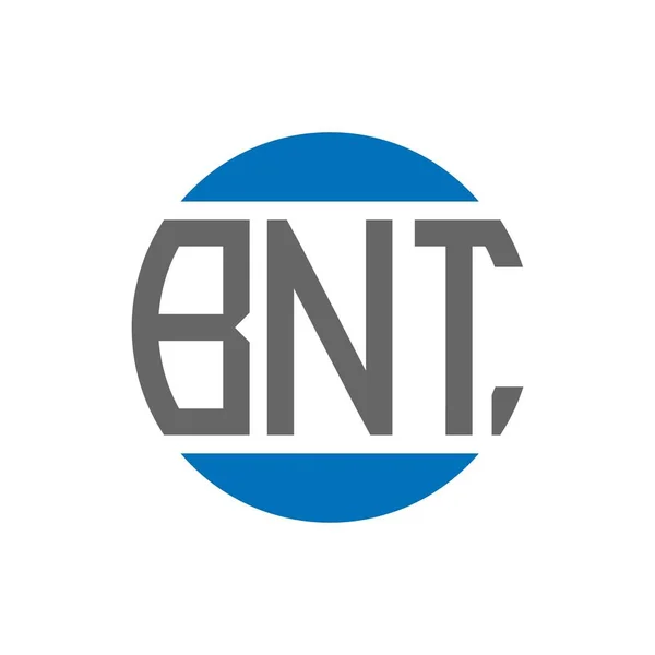 Bnt Logo Ontwerp Witte Achtergrond Bnt Creatieve Initialen Cirkel Logo — Stockvector