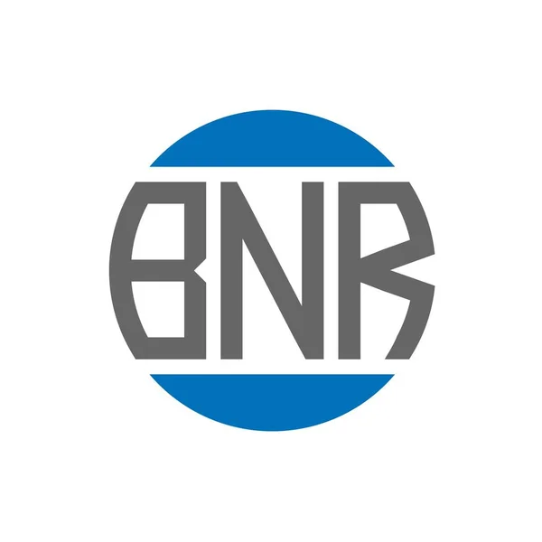 Bnr Letter Logo Design White Background Bnr Creative Initials Circle — Stock Vector