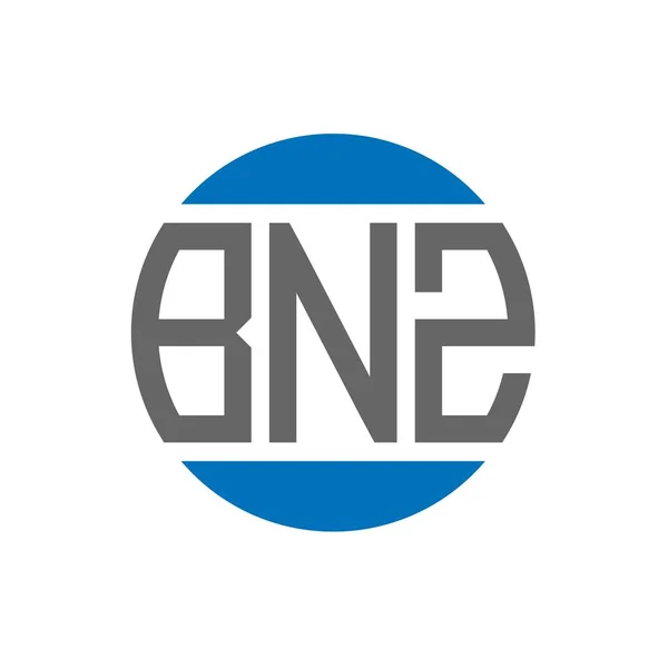 Návrh Loga Bnz Bílém Pozadí Bnz Kreativní Iniciály Kruhové Logo — Stockový vektor