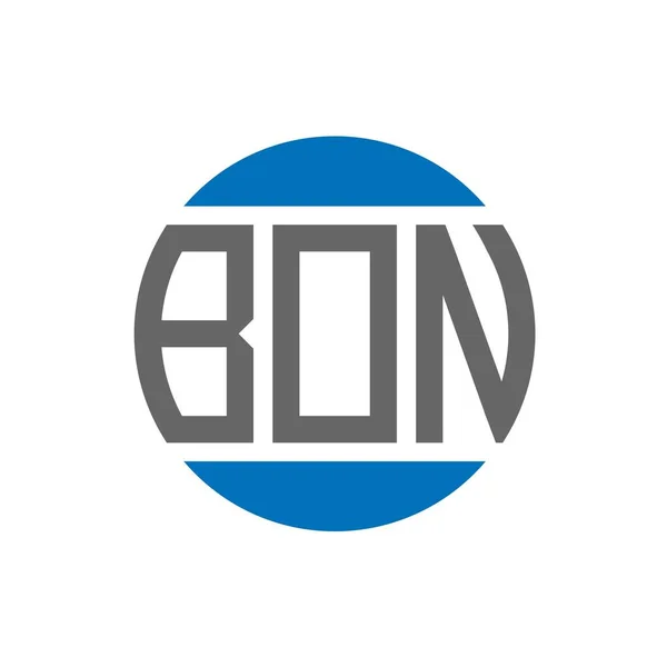 Projekt Logo Litery Bon Białym Tle Bon Twórcze Inicjały Koło — Wektor stockowy