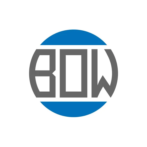Буква Bow Дизайн Логотипа Белом Фоне Креативные Инициалы Bow Кругом — стоковый вектор