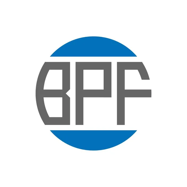 Bpf Lettre Logo Design Sur Fond Blanc Bpf Initiales Créatives — Image vectorielle