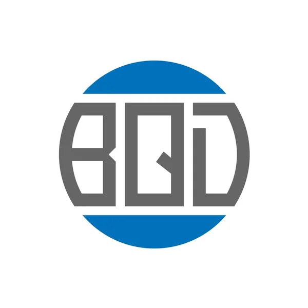 Bqd Letter Logo Design White Background Bqd Creative Initials Circle — Stock Vector