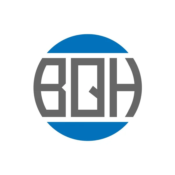 Bqh Písmeno Logo Design Bílém Pozadí Bqh Kreativní Iniciály Kruhové — Stockový vektor