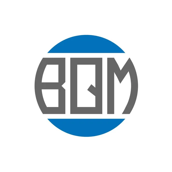 Bqm Písmeno Logo Design Bílém Pozadí Bqm Kreativní Iniciály Kruhové — Stockový vektor