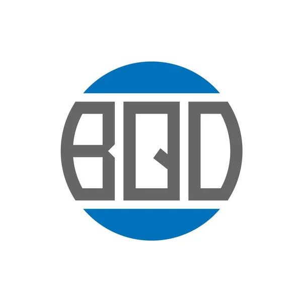 Design Logotipo Letra Bqo Fundo Branco Bqo Criativa Iniciais Círculo — Vetor de Stock