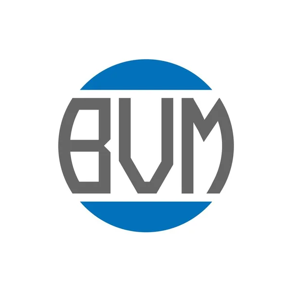 Bvm Logo Ontwerp Witte Achtergrond Bvm Creatieve Initialen Cirkel Logo — Stockvector