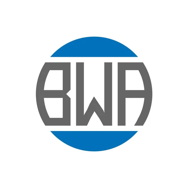 Projekt Logo Litery Bwa Białym Tle Kreatywne Inicjały Bwa Koło — Wektor stockowy