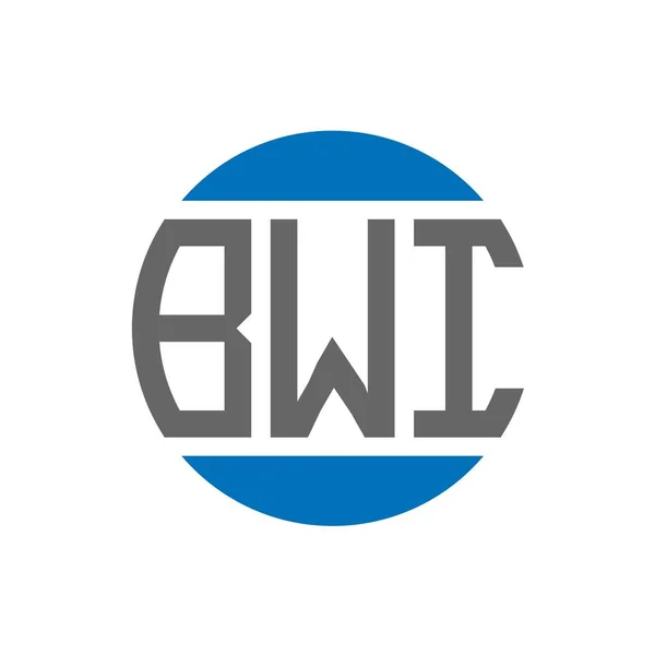 Bwi Letter Logo Ontwerp Witte Achtergrond Bwi Creatieve Initialen Cirkel — Stockvector