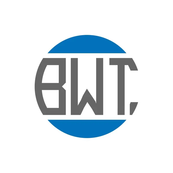 Projekt Logo Litery Bwt Białym Tle Bwt Twórcze Inicjały Koło — Wektor stockowy