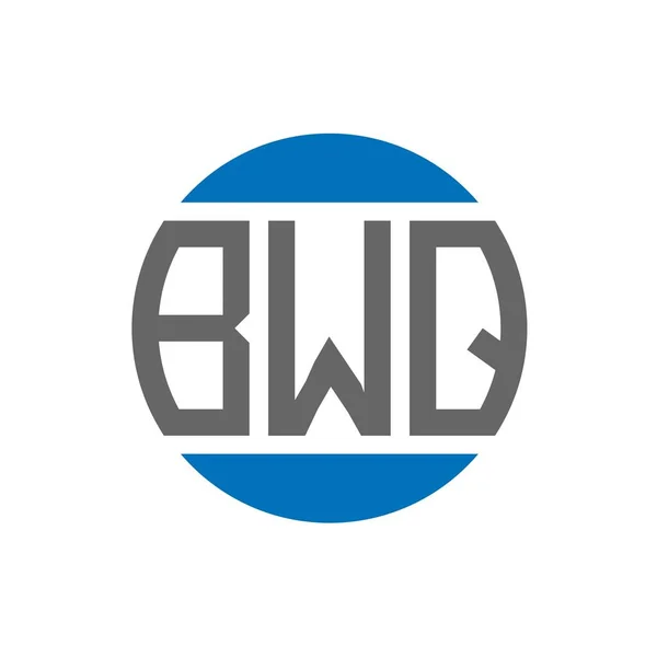 Projekt Logo Litery Bwq Białym Tle Bwq Twórcze Inicjały Koło — Wektor stockowy