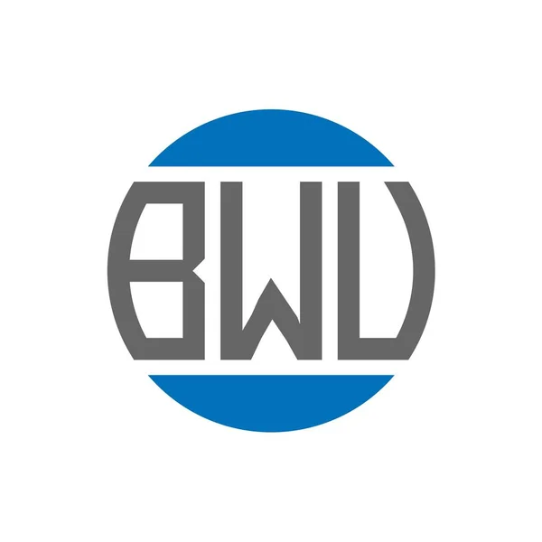 Bwu Letter Logo Ontwerp Witte Achtergrond Bwu Creatieve Initialen Cirkel — Stockvector