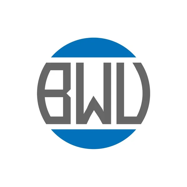 Bwv Letter Logo Ontwerp Witte Achtergrond Bwv Creatieve Initialen Cirkel — Stockvector